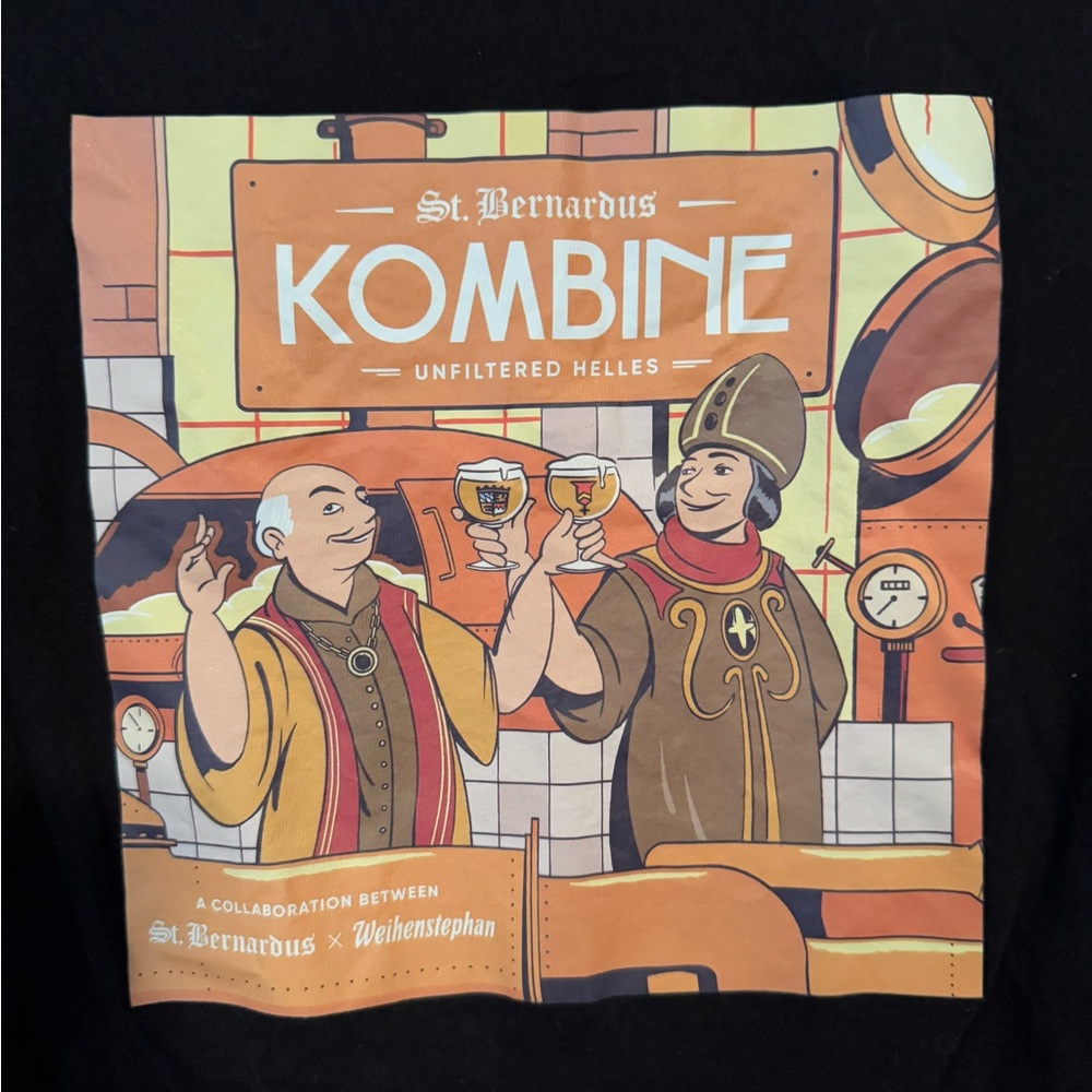 St. Bernardus Kombine Beer, Weihenstephan Brewery, Black Graphic, Comic, T-Shirt